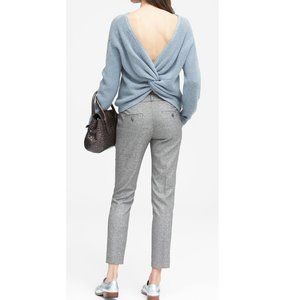 100% cashmere reversible twist rib knit sweater